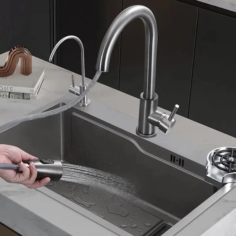 Черная матовая кухонная раковина из нержавеющей стали, раковина ручной работы, простая домашняя кухонная раковина, Современная моющаяся ра...
Черная матовая кухонная раковина из нержавеющей стали, раковина ручной работы, простая домашняя кухонная раковина, Современная моющаяся ра...