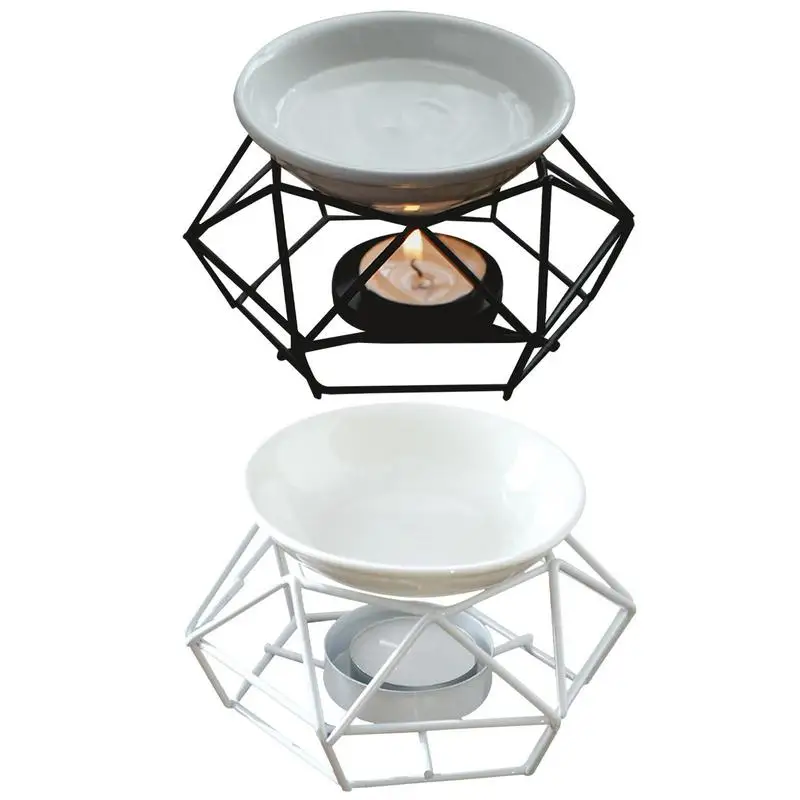 Essential Oil Burner Romantic Ceramic Tealight Candle Holder Oil Burner Hollow Out Iron Base Aroma Diffuser Furnace For Indoor
Essential Oil Burner Romantic Ceramic Tealight Candle Holder Oil Burner Hollow Out Iron Base Aroma Diffuser Furnace For Indoor