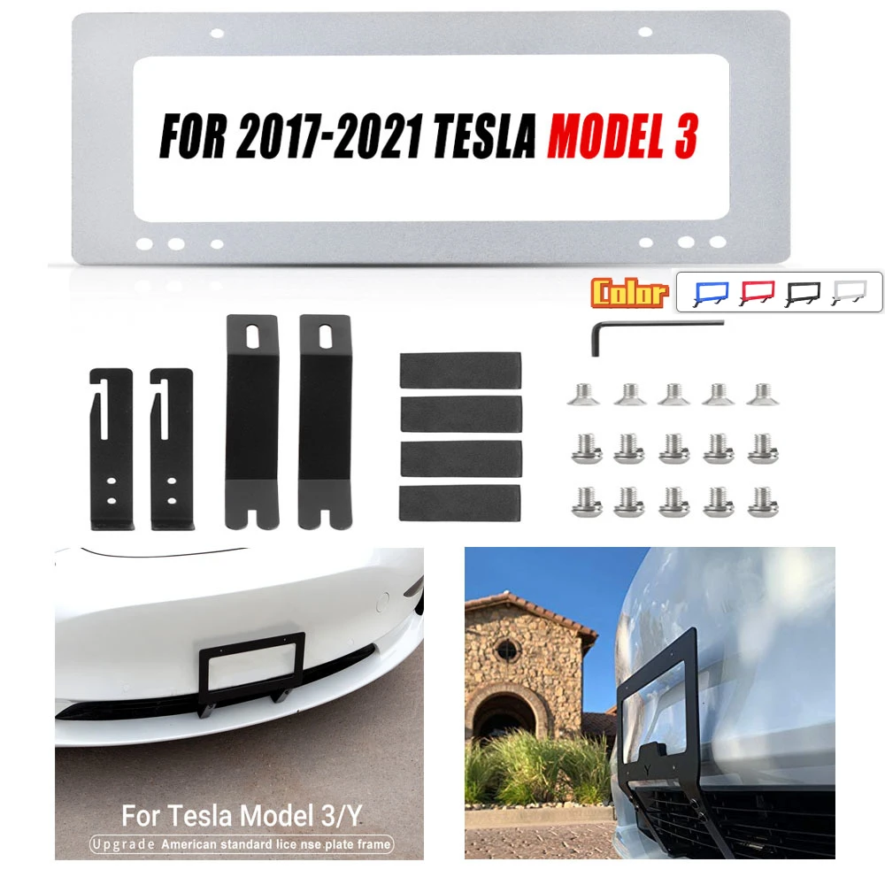 Car License Plate Frame for Tesla Model 3 Model Y Front Plate Frame Holder No Hole US Standard Aluminium Alloy Refit 2017-2021
Car License Plate Frame for Tesla Model 3 Model Y Front Plate Frame Holder No Hole US Standard Aluminium Alloy Refit 2017-2021