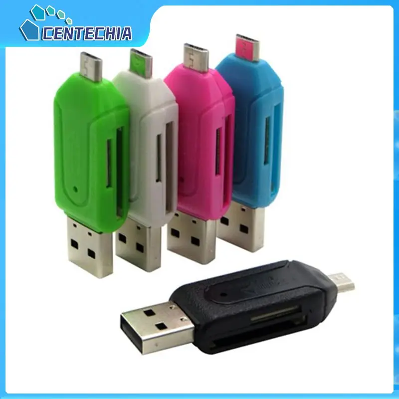 

No External Power Required Usb Otg Adapter 2 In 1 High Quality Metal Shell Mould Card Reader Support Hot Plug 480 Mb/s Slinky