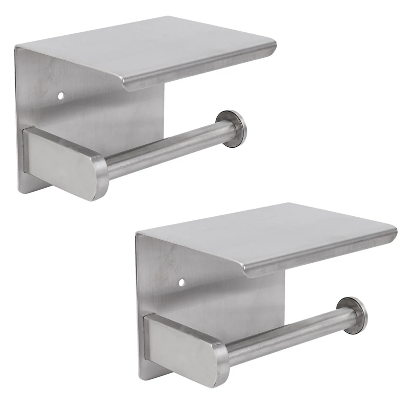 2X Self-Adhesive Or Wall-Drilling Toilet Paper Holder Tissue Holders Paper Storage With Mobile Phone Storage Shelf
2X Self-Adhesive Or Wall-Drilling Toilet Paper Holder Tissue Holders Paper Storage With Mobile Phone Storage Shelf