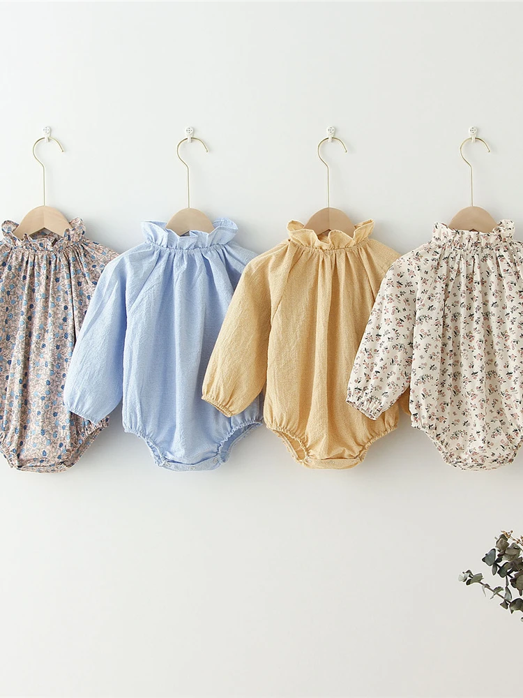 Baby Girl Rompers Summer Floral Plaid Long Sleeve Baby Girl Clothing Jumpsuits Soft Cotton Newborn Baby Girl Clothes Spring
Baby Girl Rompers Summer Floral Plaid Long Sleeve Baby Girl Clothing Jumpsuits Soft Cotton Newborn Baby Girl Clothes Spring