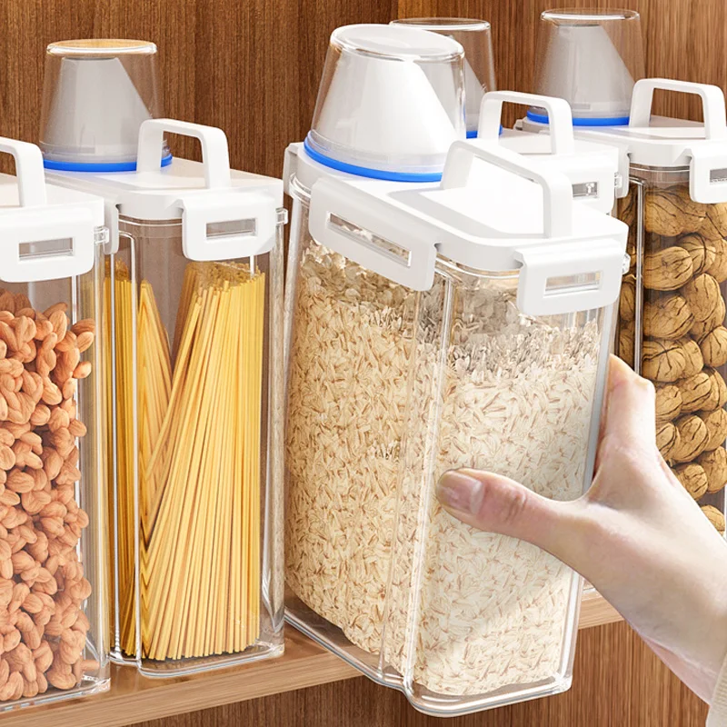 Cereal Dispenser Food Storage Containers Pet Storage Tank Food Grade Plastic Sealed Bottle Oatmeal Box Household Grain Dispenser
Cereal Dispenser Food Storage Containers Pet Storage Tank Food Grade Plastic Sealed Bottle Oatmeal Box Household Grain Dispenser