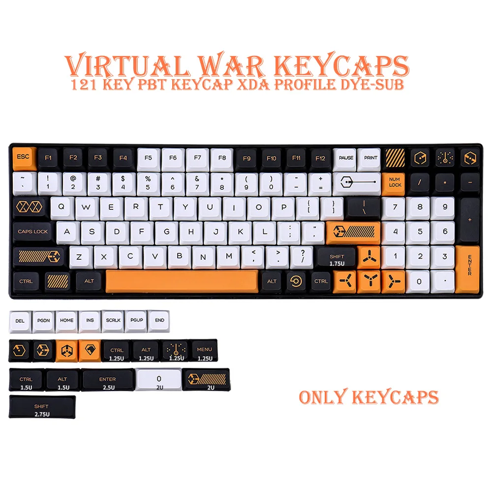 PBT Keycap 121 Key XDA Profile DYE-SUB Personalized Virtual war keycaps For Cherry MX Switch Mechanical Keyboard Anne Pro 2/GK61
PBT Keycap 121 Key XDA Profile DYE-SUB Personalized Virtual war keycaps For Cherry MX Switch Mechanical Keyboard Anne Pro 2/GK61