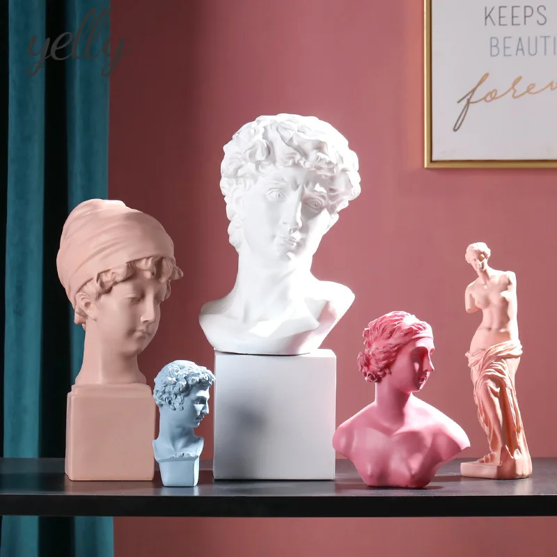 Simple Sketch Character Avatar Living Room Wine Cabinet David Venus Plaster Small Sculpture Portrait Decoration Home Decor
Simple Sketch Character Avatar Living Room Wine Cabinet David Venus Plaster Small Sculpture Portrait Decoration Home Decor
