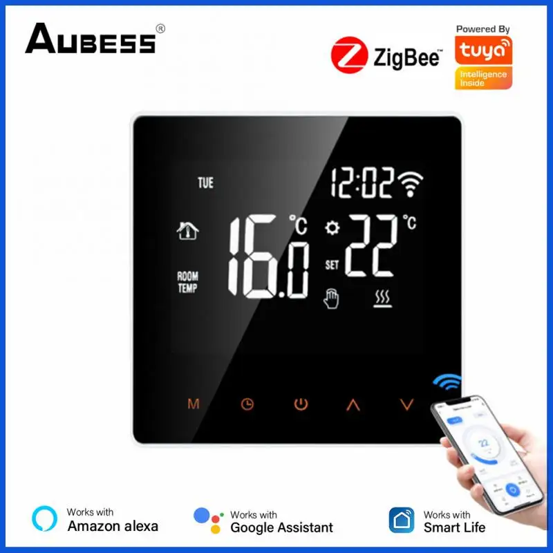 Tuya ZigBee Smart Thermostat Electric Floor Heating Water/Gas Boiler Temperature Remote Controller Work With Alexa Google Home
Tuya ZigBee Smart Thermostat Electric Floor Heating Water/Gas Boiler Temperature Remote Controller Work With Alexa Google Home