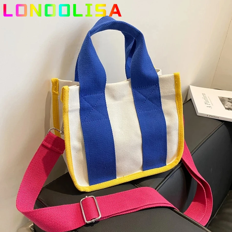 Small Canvas Contrast Color Handbag Purse Brand Designer Crossbody Bags with Short Handle for Women 2022 Simple Shoulder Bolsa
Small Canvas Contrast Color Handbag Purse Brand Designer Crossbody Bags with Short Handle for Women 2022 Simple Shoulder Bolsa