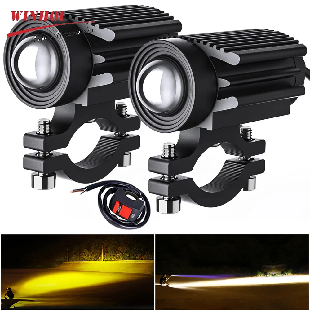 Auxiliary Motorcycle Headlights White Yellow Motorbike Fog Light Super Bright Additional Spotlights Car Motor Led Front Headlamp
Auxiliary Motorcycle Headlights White Yellow Motorbike Fog Light Super Bright Additional Spotlights Car Motor Led Front Headlamp