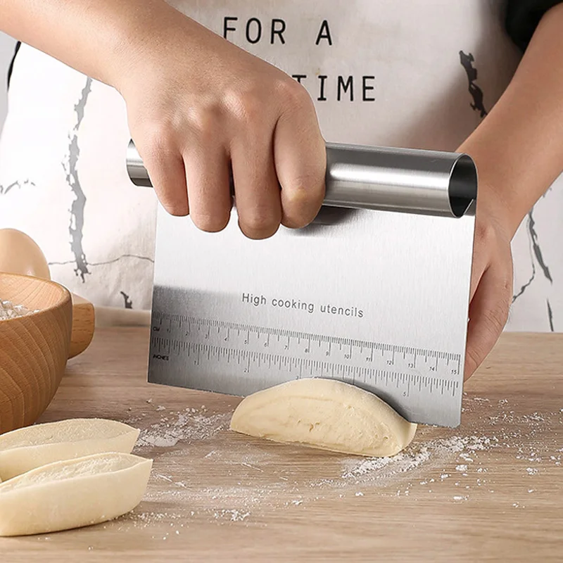 

Dough Scraper Pizza Cutter Cream Cake Spatula Stainless Steel Chopper kitchen tool Knife Pastry Fondant Baking Accessory Cooking