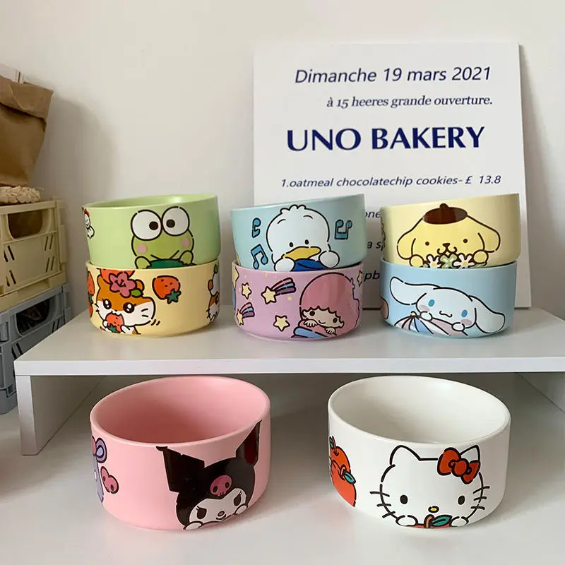 Милая Детская керамическая миска Sanriod из мультфильма Kitty Cinnamoroll Kuromi, миска для завтрака, сохраняющая свежесть
Милая Детская керамическая миска Sanriod из мультфильма Kitty Cinnamoroll Kuromi, миска для завтрака, сохраняющая свежесть