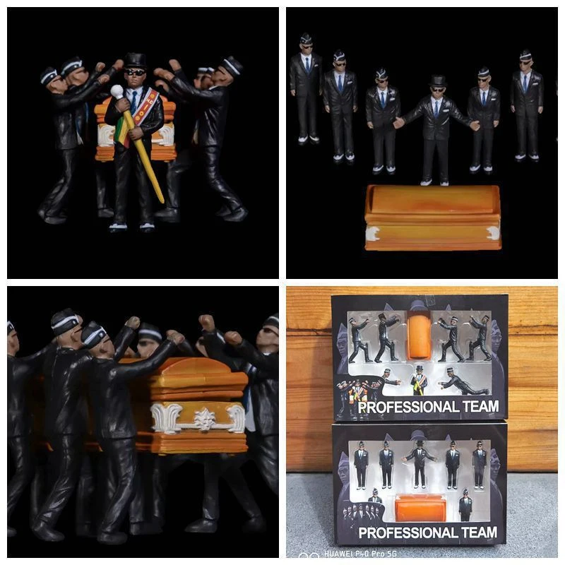 New Ghana Funeral Coffin Dancing Pallbearer Team Figurine Black Cap Funeral Dancing Team Carry The Coffin Toys Doll Home Decor
New Ghana Funeral Coffin Dancing Pallbearer Team Figurine Black Cap Funeral Dancing Team Carry The Coffin Toys Doll Home Decor