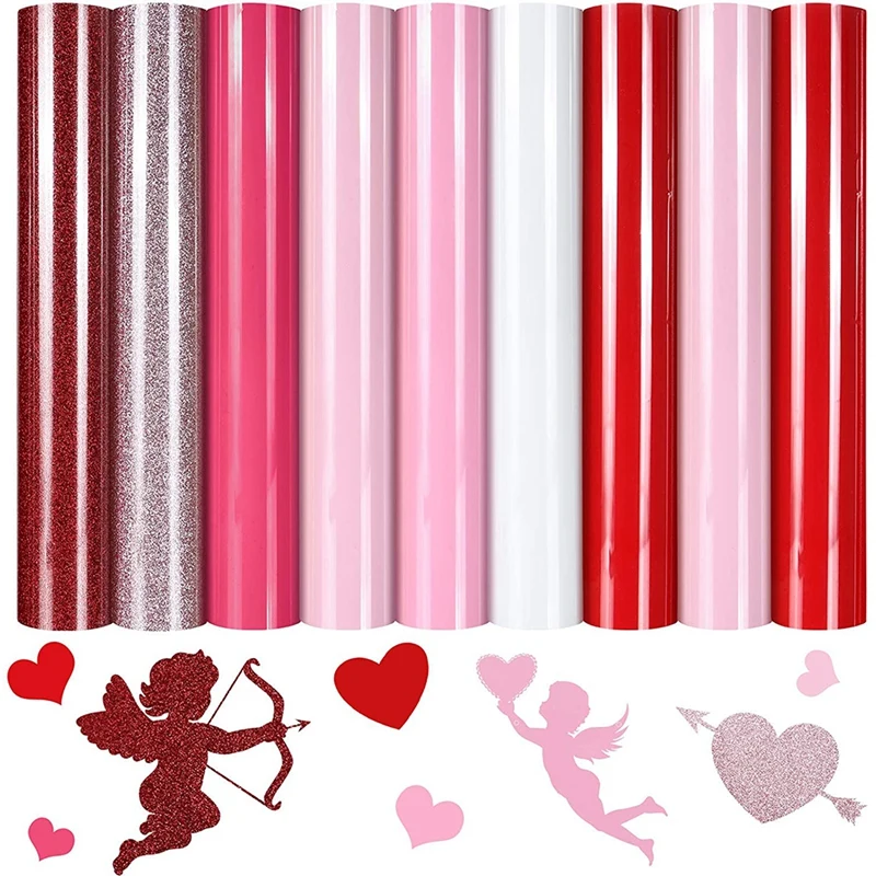Promotion! 9 Sheets Glitter Print Heat Transfer Vinyl 12 X 10 Inch Valentine's Patterned HTV Vinyl Home Iron For DIY Shirt Craft
Promotion! 9 Sheets Glitter Print Heat Transfer Vinyl 12 X 10 Inch Valentine's Patterned HTV Vinyl Home Iron For DIY Shirt Craft