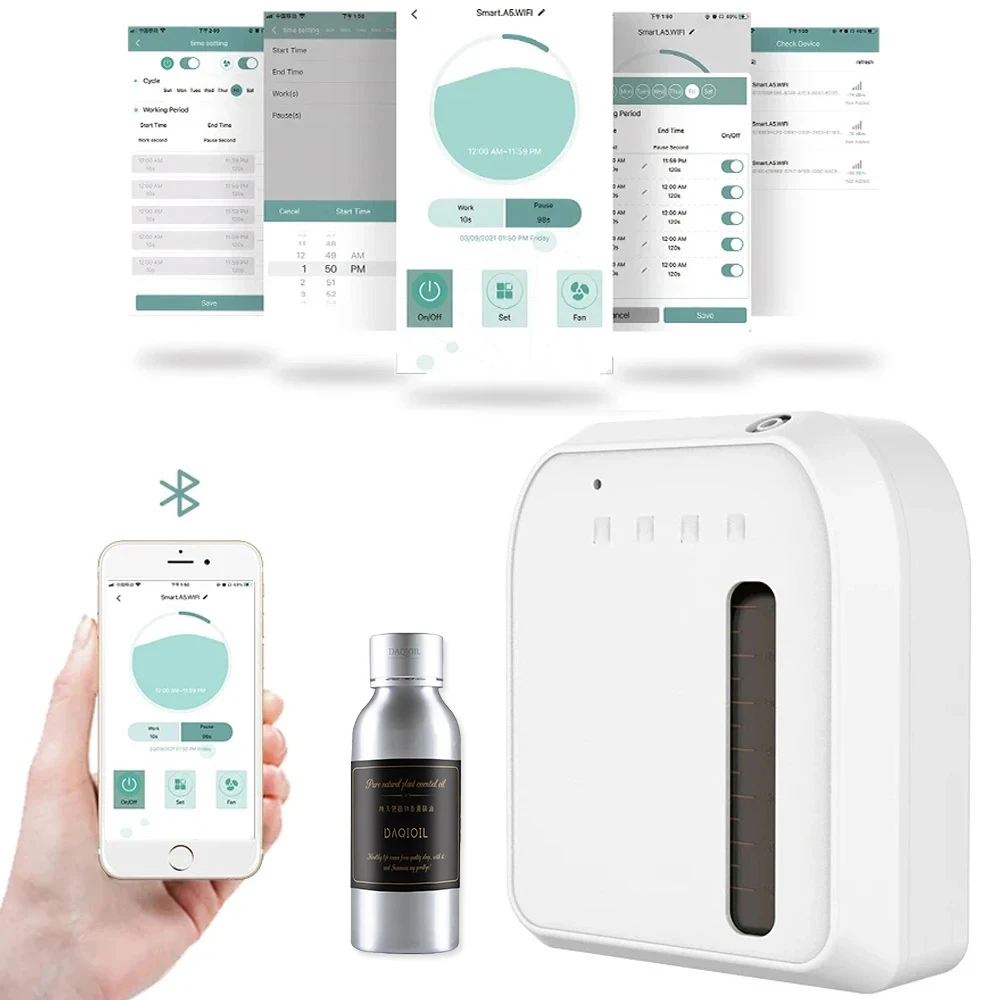 800ml Scent Air Machine Home Air Freshener 100ml Waterless Fragrance Diffuser For Essential Oil Hotel Office Bluetooth Control 
800ml Scent Air Machine Home Air Freshener 100ml Waterless Fragrance Diffuser For Essential Oil Hotel Office Bluetooth Control
