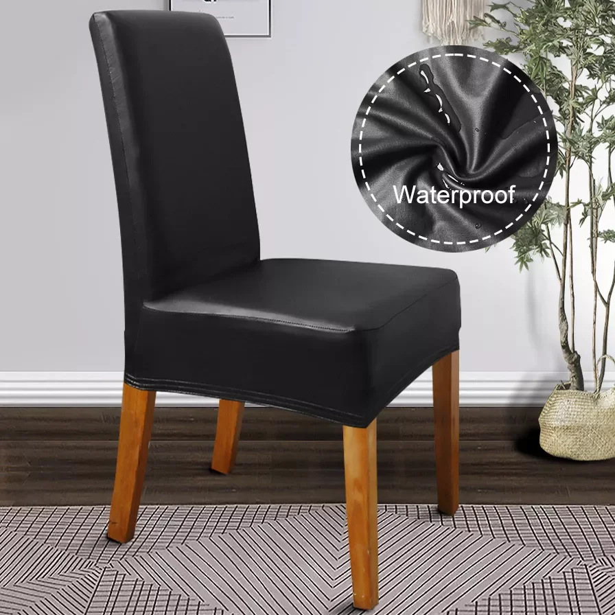 Waterproof Oilproof Chair Cover PU Leather Chair Cover Spandex Stretch Kitchen Seat Case Banquet Hotel Cover housse de chaise
Waterproof Oilproof Chair Cover PU Leather Chair Cover Spandex Stretch Kitchen Seat Case Banquet Hotel Cover housse de chaise