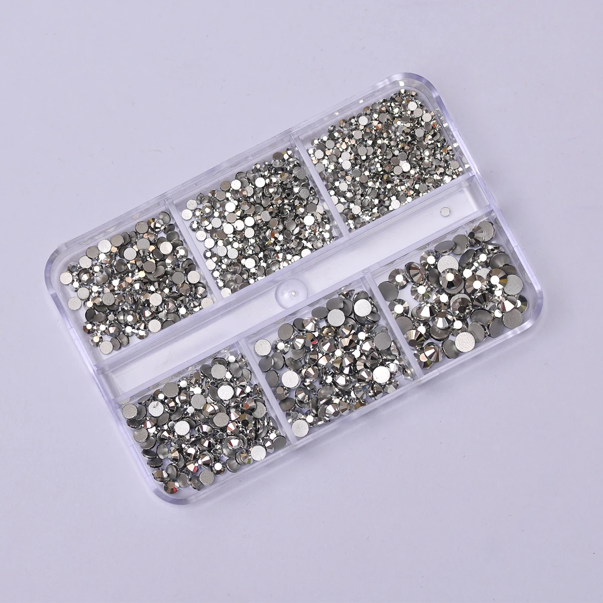 6 Grids/Box 1250pcs Light Chrome Nail Art Decoration Rhinestones Round Flatback Diamonds Nail Charms Supplies for Professionals
6 Grids/Box 1250pcs Light Chrome Nail Art Decoration Rhinestones Round Flatback Diamonds Nail Charms Supplies for Professionals