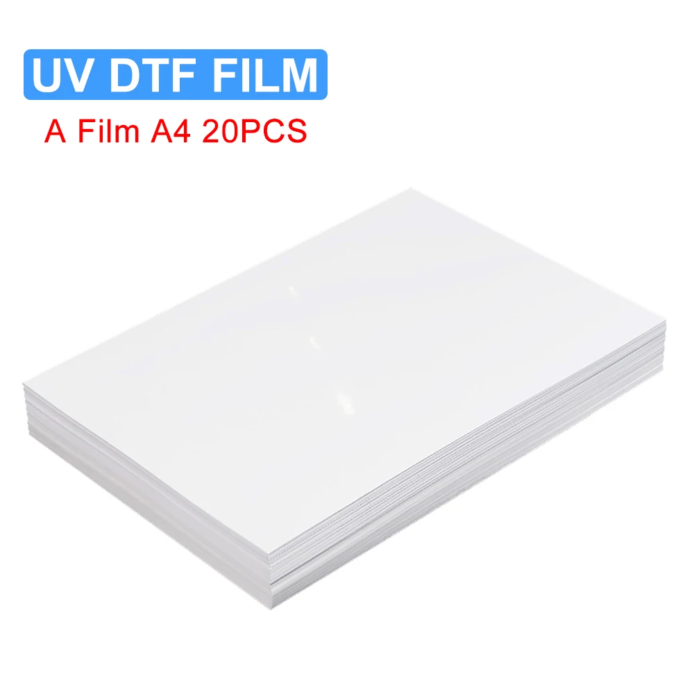 20PCS A4 UV DTF Film A for UV DTF Printers Transfer Sticker Irregular Shape Metal Glass Wood Acrylic Silicone Waterproof Sticker
20PCS A4 UV DTF Film A for UV DTF Printers Transfer Sticker Irregular Shape Metal Glass Wood Acrylic Silicone Waterproof Sticker
