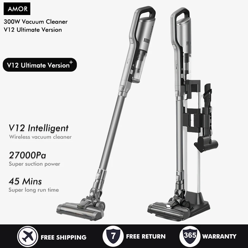 V12 Wireless Handheld Vacuum Cleaner 300W 27kPa Powerful Vertical Electric Sweeper Cordless Home Car Remove Mites Dust Cleaner
V12 Wireless Handheld Vacuum Cleaner 300W 27kPa Powerful Vertical Electric Sweeper Cordless Home Car Remove Mites Dust Cleaner