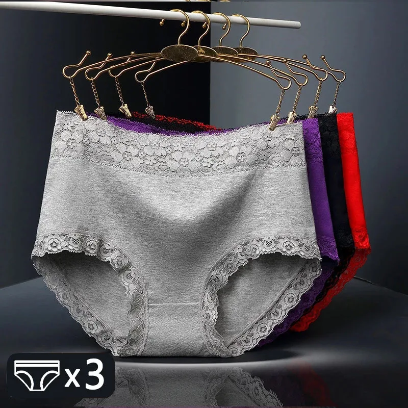 3Pcs Underwear Women Panties High Rise Cotton Lace Briefs Girls Lingeries Soft Seamless Underpants Sexy Panties For Women Female
3Pcs Underwear Women Panties High Rise Cotton Lace Briefs Girls Lingeries Soft Seamless Underpants Sexy Panties For Women Female