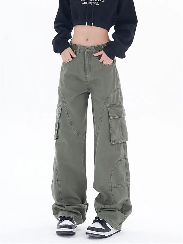 Vintage Cargo Denim Pants Women Korean Fashion High Waist Jean Trouser 2022 New Overalls Y2k Streetwear Baggy Straight Jeans
Vintage Cargo Denim Pants Women Korean Fashion High Waist Jean Trouser 2022 New Overalls Y2k Streetwear Baggy Straight Jeans