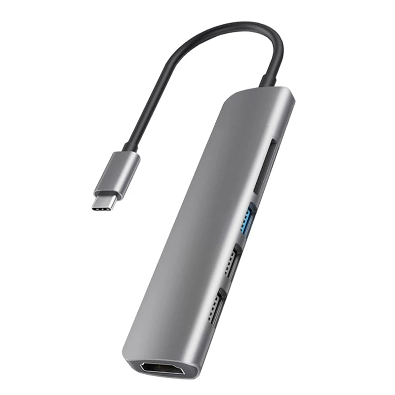 AU42 -6 In 1 USB C HUB Type C To HDMI-Compatible 4K Adapter USB 3.0 PD Power Adapter Docking Station Laptop Splitter
AU42 -6 In 1 USB C HUB Type C To HDMI-Compatible 4K Adapter USB 3.0 PD Power Adapter Docking Station Laptop Splitter