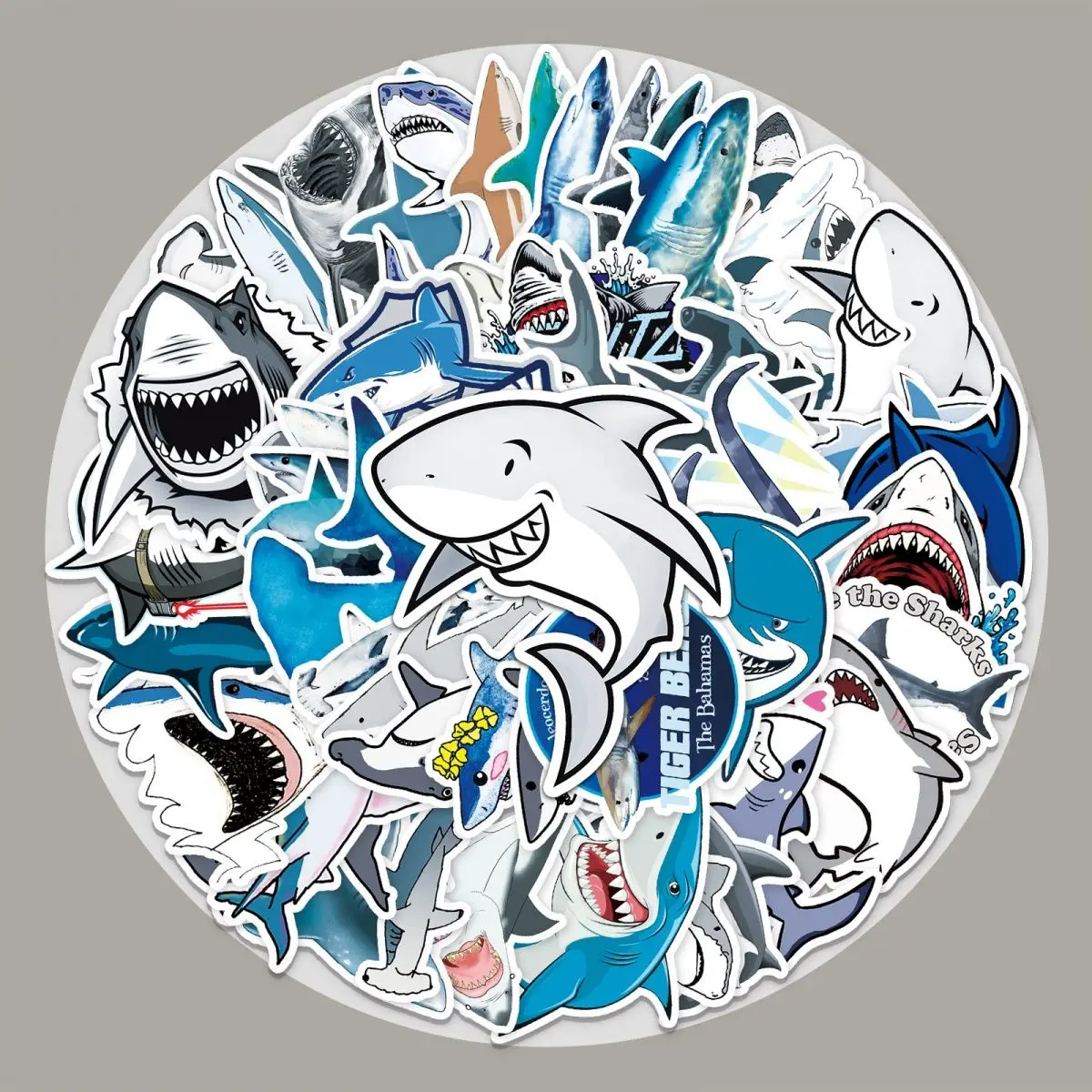 50 Pieces of Non-repeating Cartoon Shark Graffiti Personality Sea Creature Decorative Stickers Skateboard Suitcase Computer Car
50 Pieces of Non-repeating Cartoon Shark Graffiti Personality Sea Creature Decorative Stickers Skateboard Suitcase Computer Car