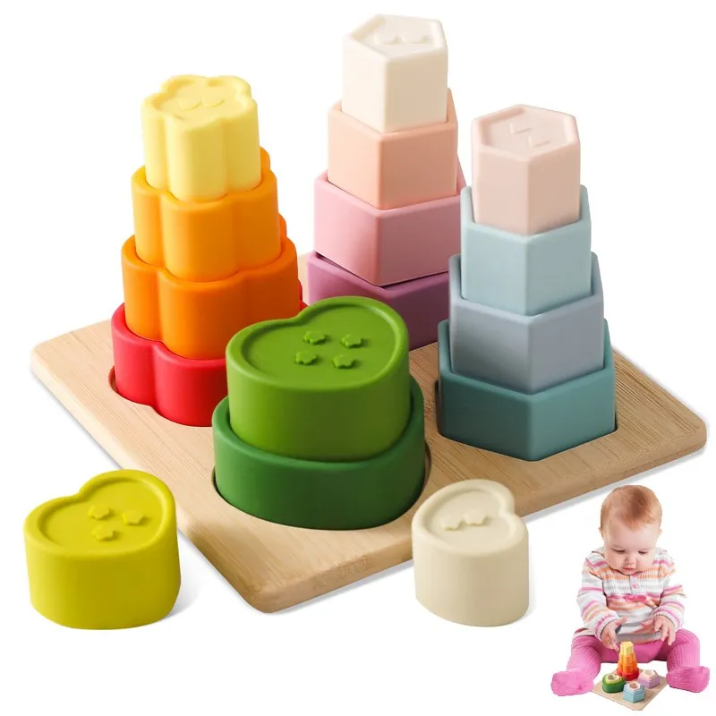 Silicone Geometric Shapes Montessori Puzzle Math Bricks Early Learning Educational Games BPA Free Silicone Blocks Building Toys
Silicone Geometric Shapes Montessori Puzzle Math Bricks Early Learning Educational Games BPA Free Silicone Blocks Building Toys