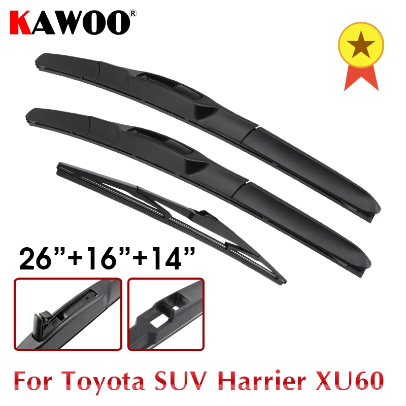 KAWOO Front & Rear Wiper Blades Set For Toyota SUV Harrier XU60 2018 Car Windshield Windscreen Accessories 26"+16"+14" LHD RHD
KAWOO Front & Rear Wiper Blades Set For Toyota SUV Harrier XU60 2018 Car Windshield Windscreen Accessories 26"+16"+14" LHD RHD