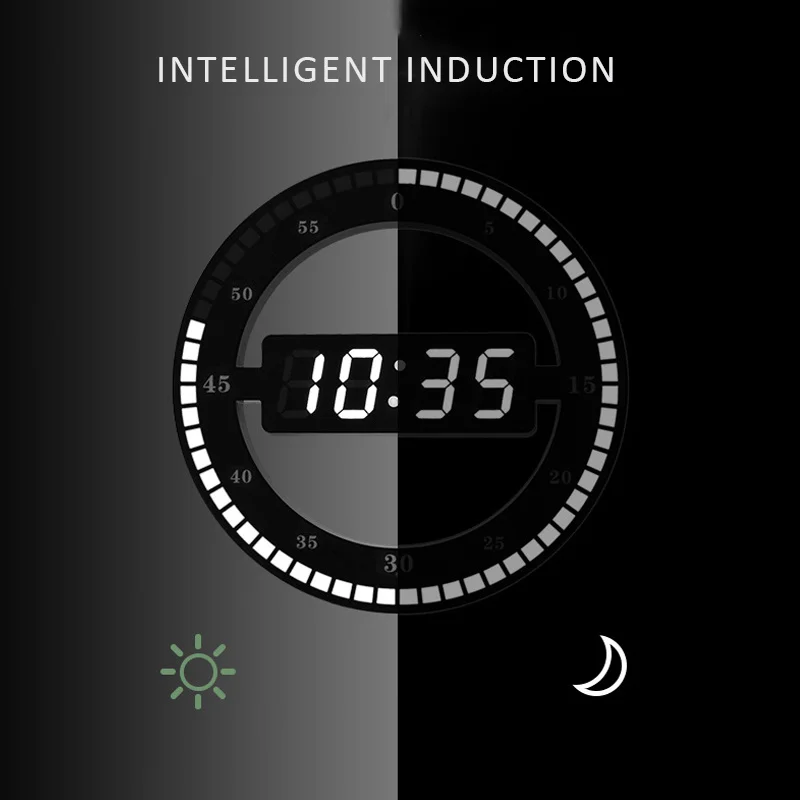 LED 3D Luminous Digital Wall Clock Temperature Date Mute Jump Second Clock Modern Design For Home Living Room Decoration Watches
LED 3D Luminous Digital Wall Clock Temperature Date Mute Jump Second Clock Modern Design For Home Living Room Decoration Watches