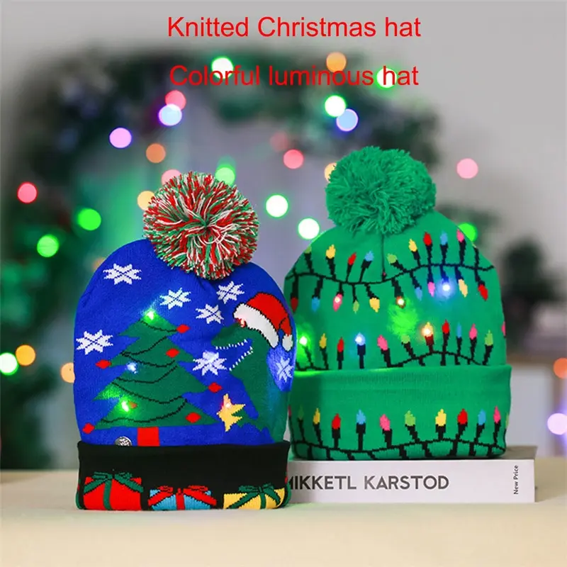 LED Christmas Hat Sweater Knitted Beanie Christmas Light Up Knitted Hat Christmas Gift for Kids Xmas 2023 New Year Decorations
LED Christmas Hat Sweater Knitted Beanie Christmas Light Up Knitted Hat Christmas Gift for Kids Xmas 2023 New Year Decorations