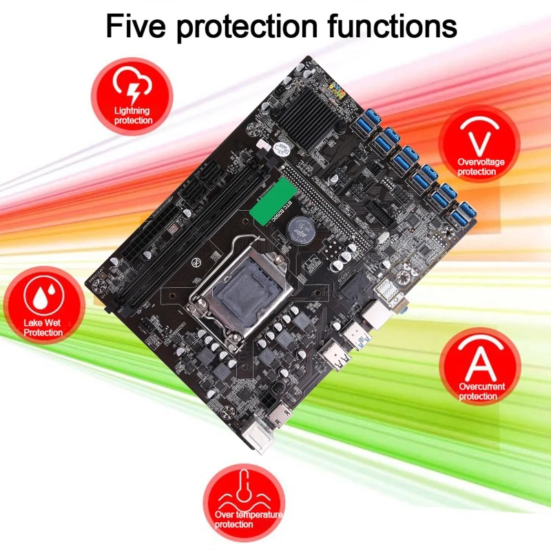 Материнская плата B250C для майнинга BTC, видеокарта 12 PCI-E для USB3.0 LGA 1151 DDR4 с охлаждающим вентилятором/кабелем переключения для майнинга BTC
Материнская плата B250C для майнинга BTC, видеокарта 12 PCI-E для USB3.0 LGA 1151 DDR4 с охлаждающим вентилятором/кабелем переключения для майнинга BTC