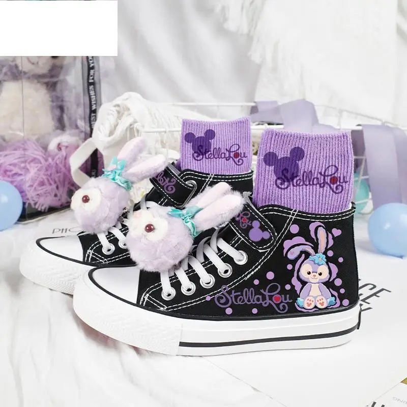Disney Star Dailu Children's Purple Cute Cartoon Primary School Women's Spring And Autumn High-top Flat White Black Canvas Shoes
Disney Star Dailu Children's Purple Cute Cartoon Primary School Women's Spring And Autumn High-top Flat White Black Canvas Shoes