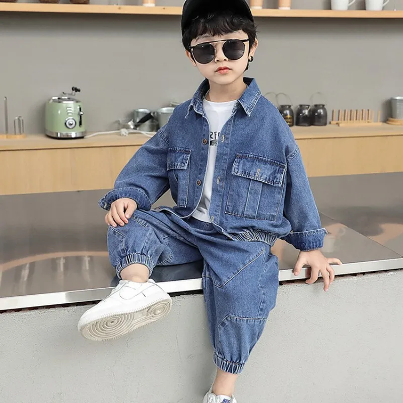 Boys Coat +Pants Kids Sets Cotton 2PCS/Set 2023 Jean Spring Autumn Jogging Suit Uniforms Children Clothing
Boys Coat +Pants Kids Sets Cotton 2PCS/Set 2023 Jean Spring Autumn Jogging Suit Uniforms Children Clothing