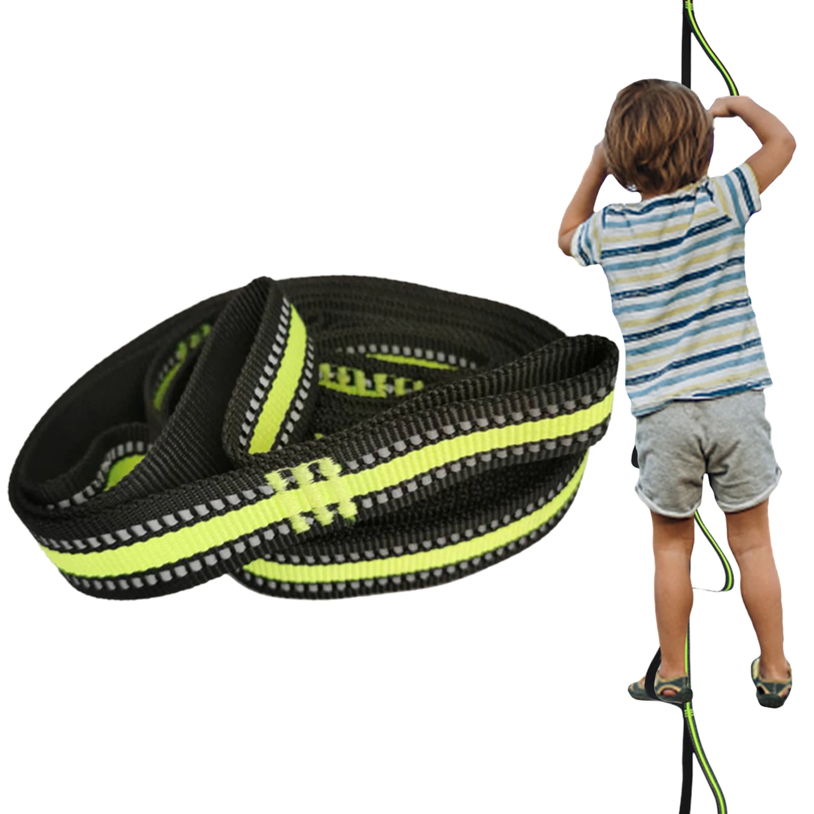 Rope Ladder For Kids Webbing Ladder Climbing 7 Step Climbing Ascender Foot Loop Multi-Purpose Climbing Strap With Stainless
Rope Ladder For Kids Webbing Ladder Climbing 7 Step Climbing Ascender Foot Loop Multi-Purpose Climbing Strap With Stainless