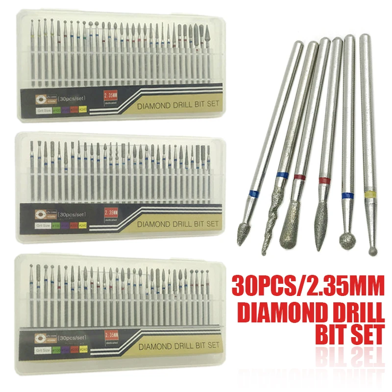 30pcs/set Diamond Nail Drill Bit Cuticle Manicure Pedicure Diamond Milling Cutter Cleaning Tool
30pcs/set Diamond Nail Drill Bit Cuticle Manicure Pedicure Diamond Milling Cutter Cleaning Tool