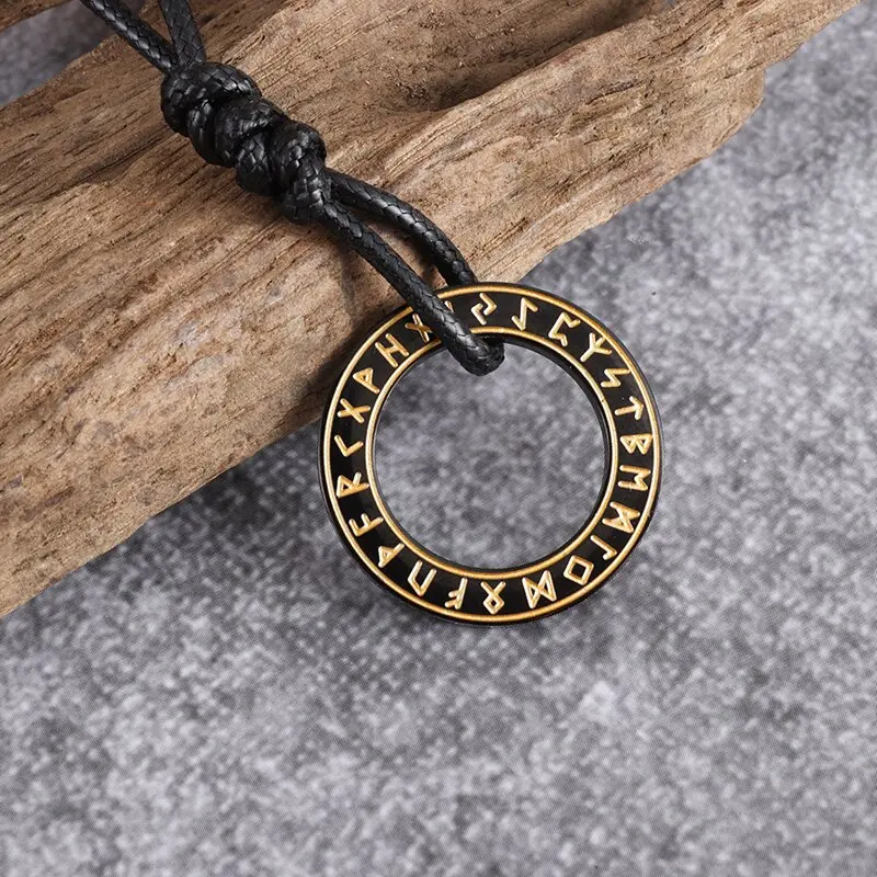 

Men's Women's Vintage Viking Necklace Norwegian Myth Amulet Pendant Celtic Pagan Rune Pattern Accessory Gift