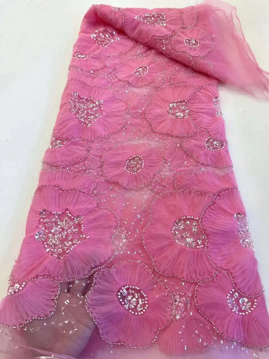 Pink Latest African Sequins Beads Lace Fabric 2023 High Quality Lace Material French Nigerian Lace Fabrics For Women Party
Pink Latest African Sequins Beads Lace Fabric 2023 High Quality Lace Material French Nigerian Lace Fabrics For Women Party
