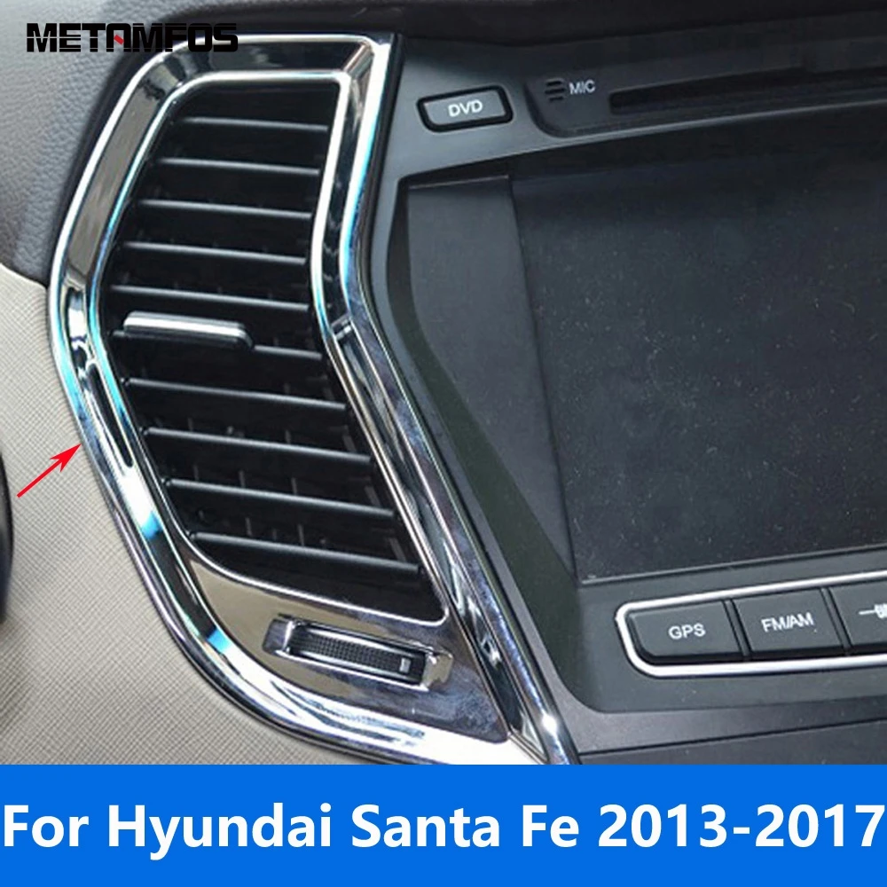 For Hyundai Santa Fe 2013-2015 Chrome Air Condition Vent Outlet Cover Molding Trim+Interior Door Handle Bowl Cap Car Accessories
For Hyundai Santa Fe 2013-2015 Chrome Air Condition Vent Outlet Cover Molding Trim+Interior Door Handle Bowl Cap Car Accessories