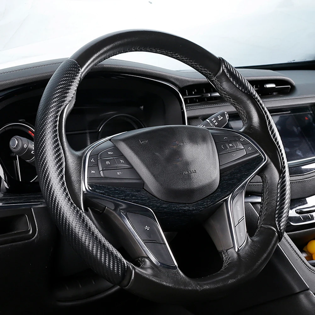 A Pair Car Steering Wheel Cover Carbon Fiber Look Steering Covers Universal Booster Cover Non-Slip Automobiles Parts
A Pair Car Steering Wheel Cover Carbon Fiber Look Steering Covers Universal Booster Cover Non-Slip Automobiles Parts