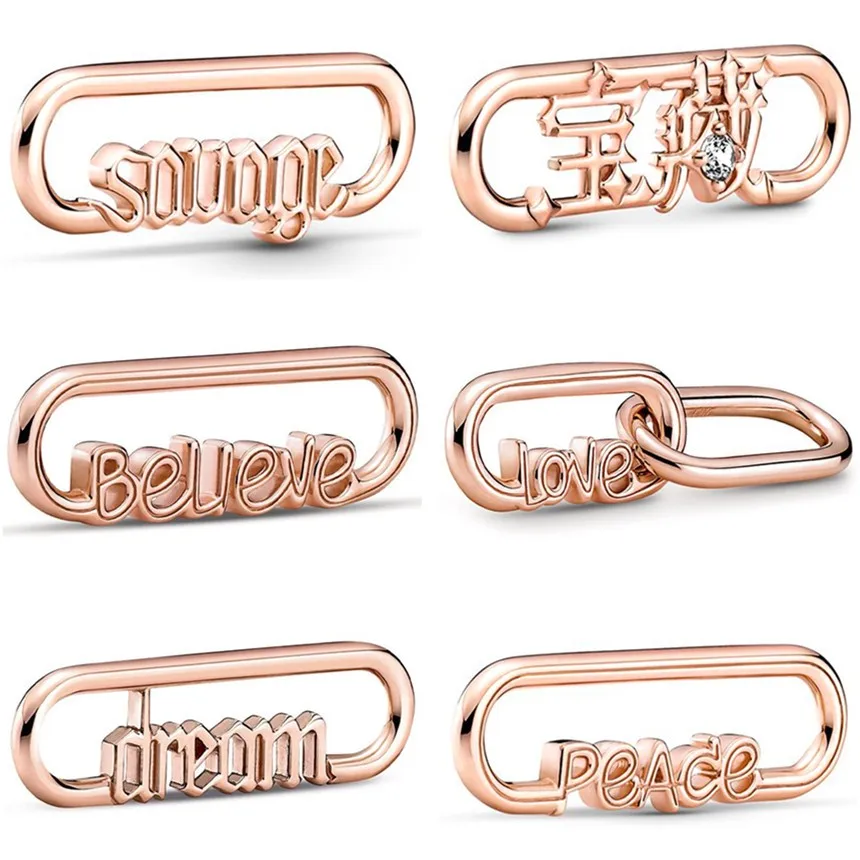 Original Rose Me Styling Dream Word Link Beads Charm Fit Pandora Women 925 Sterling Silver Europe Bracelet Bangle Diy Jewelry
Original Rose Me Styling Dream Word Link Beads Charm Fit Pandora Women 925 Sterling Silver Europe Bracelet Bangle Diy Jewelry