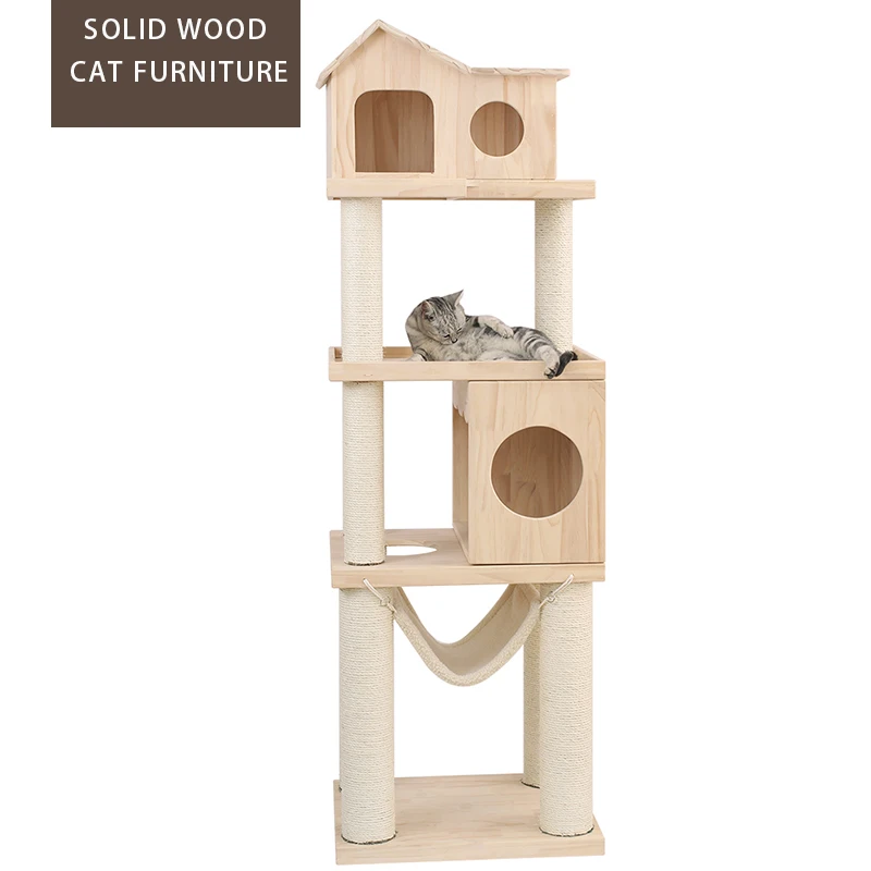 Oversized cat climbing frame cat tree Large cat climbing frame four seasons universal solid wood cat frame with hammock
Oversized cat climbing frame cat tree Large cat climbing frame four seasons universal solid wood cat frame with hammock