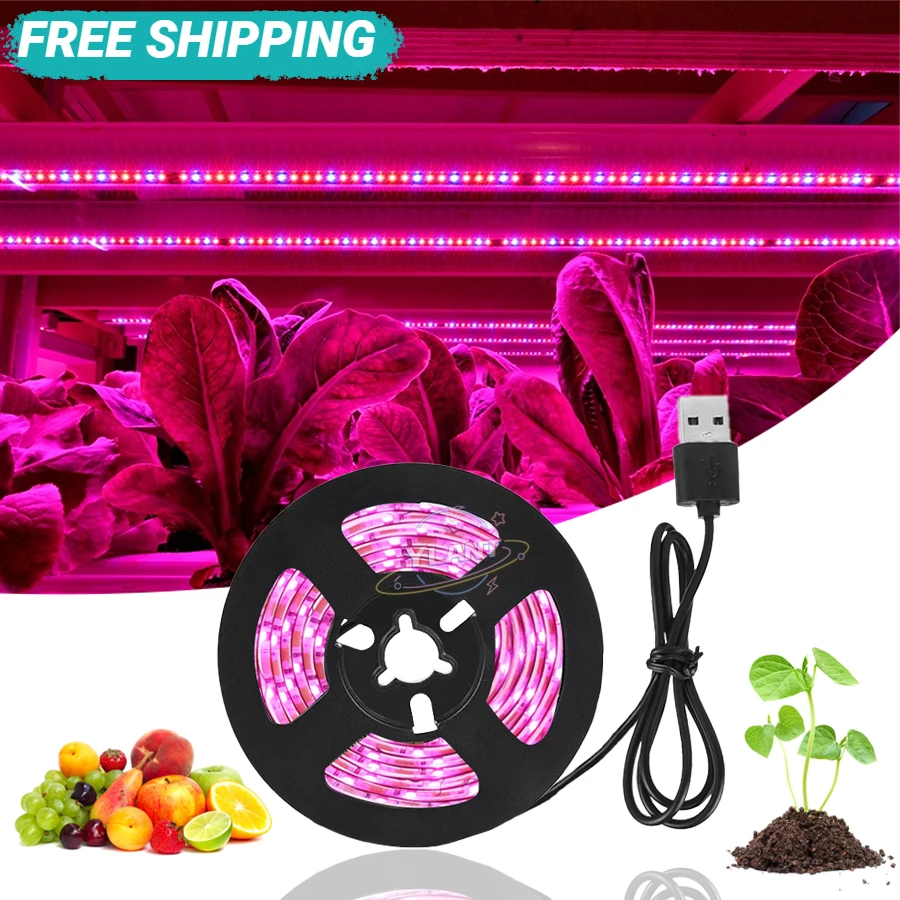 LED Grow Light Full Spectrum Phytolamp 5V USB Plant Light Strip 1m 2m 3m Phyto Lamp for Plants Flower Greenhouse Tent Hydroponic
LED Grow Light Full Spectrum Phytolamp 5V USB Plant Light Strip 1m 2m 3m Phyto Lamp for Plants Flower Greenhouse Tent Hydroponic