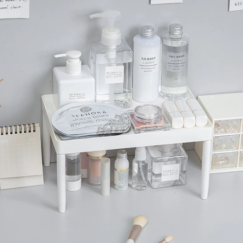 Cosmetic Sundries Organizer Storage Plastic Desk Shelves Desktop Storage Rack Multifunctional Shelves Double-layer Storage Shelf
Cosmetic Sundries Organizer Storage Plastic Desk Shelves Desktop Storage Rack Multifunctional Shelves Double-layer Storage Shelf