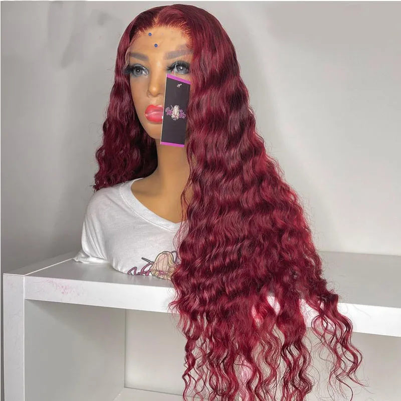 Brazilian Wine Red Loose Wave Soft 26Inch 180%Density Middle Part Pre Plucked Lace Front Wig For Black Women With Baby Hair
Brazilian Wine Red Loose Wave Soft 26Inch 180%Density Middle Part Pre Plucked Lace Front Wig For Black Women With Baby Hair