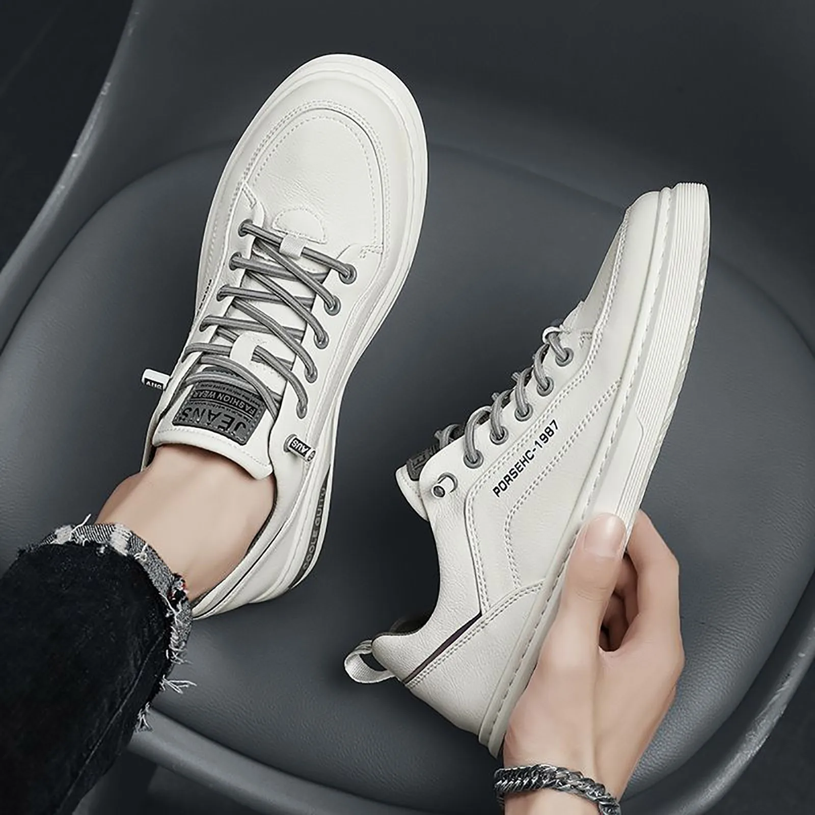 Sneakers For Men Fashion Low Top PU Leather Board Shoes Men Skateboard Casual Shoes New Comfort All Match Lace Up Men Shoes
Sneakers For Men Fashion Low Top PU Leather Board Shoes Men Skateboard Casual Shoes New Comfort All Match Lace Up Men Shoes