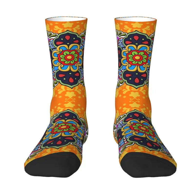 Mexican Talavera Flower Ceramic Tile Dress Socks Men's Women's Warm Funny Novelty Crew Socks 
Mexican Talavera Flower Ceramic Tile Dress Socks Men's Women's Warm Funny Novelty Crew Socks