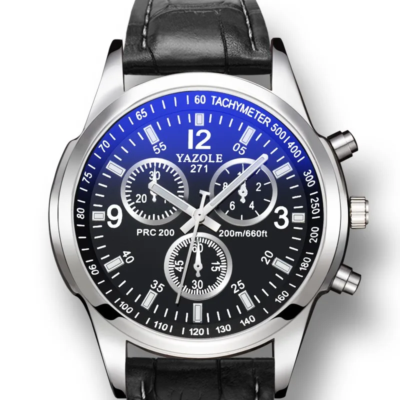 Fashion Men's Watches Leather Strap Blue Ray Quartz Wrist Watch Men Male Business Casual Clock Relogio Masculino Drop Shipping
Fashion Men's Watches Leather Strap Blue Ray Quartz Wrist Watch Men Male Business Casual Clock Relogio Masculino Drop Shipping