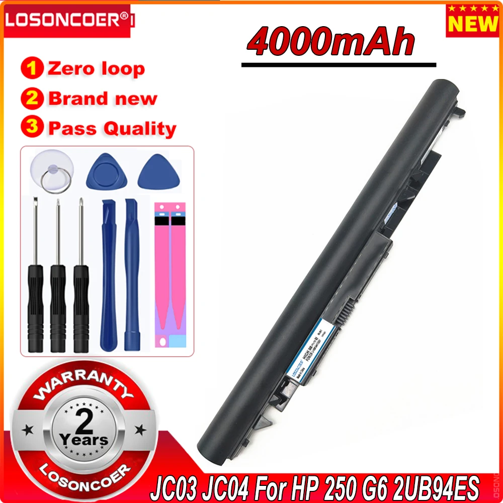 4000mAh 4CELLS 919700-850 919701-850 HSTNN-LB7W HSTNN-PB6Y HSTNN-DB8E HSTNN-LB7V JC03 JC04 Laptop Battery For HP 250 G6 255 G6
4000mAh 4CELLS 919700-850 919701-850 HSTNN-LB7W HSTNN-PB6Y HSTNN-DB8E HSTNN-LB7V JC03 JC04 Laptop Battery For HP 250 G6 255 G6
