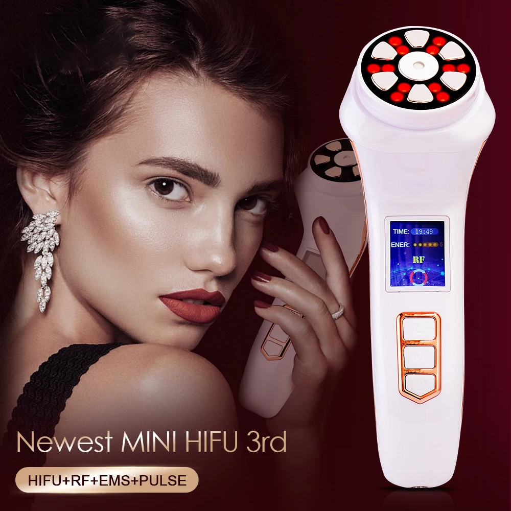 Newest 4 in 1 Mini HIFU Machine Ultrasound RF Facial Lifting Device EMS Lift Firm Tightening Skin Wrinkle Face Care Beauty Tools
Newest 4 in 1 Mini HIFU Machine Ultrasound RF Facial Lifting Device EMS Lift Firm Tightening Skin Wrinkle Face Care Beauty Tools