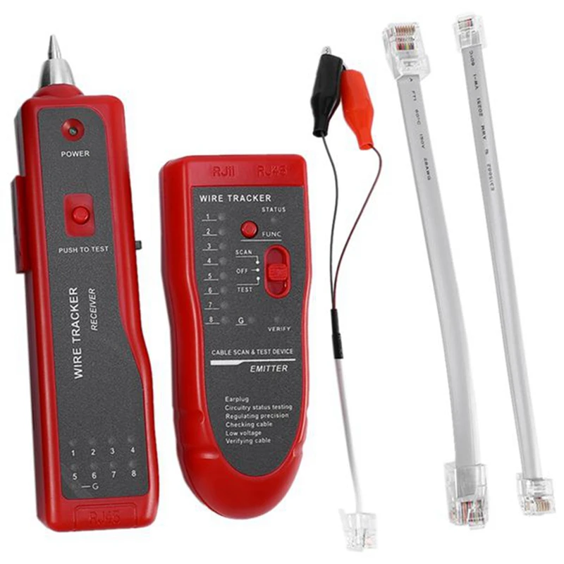 RJ11 RJ45 Cat5 Cat6 Telephone Line Tracker Tracer Toner Ethernet LAN Network Cable Tester Detector Line Finder
RJ11 RJ45 Cat5 Cat6 Telephone Line Tracker Tracer Toner Ethernet LAN Network Cable Tester Detector Line Finder