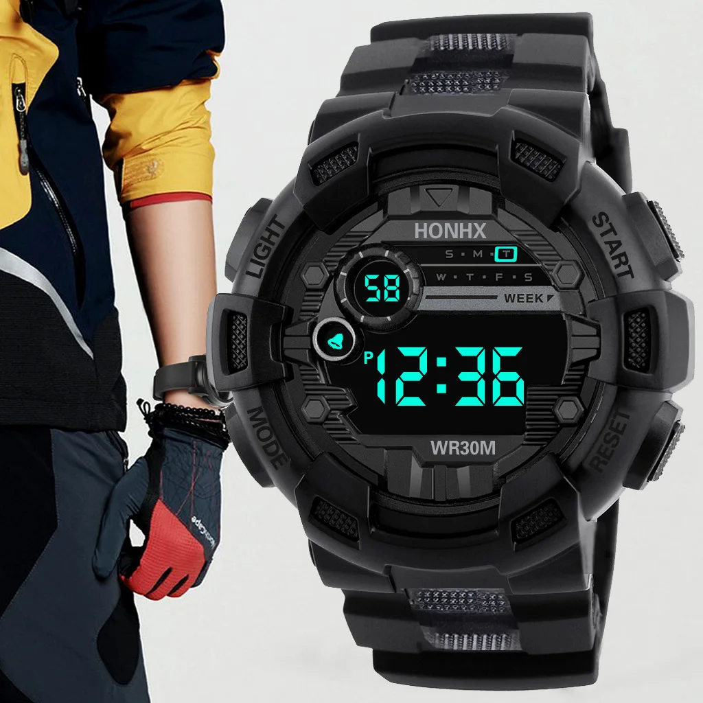 Fashion Outdoor 30M Waterproof Sports Men Watch Couple Popular Men's Multi-Functional LED Luminous Electronic Clocks Watch Shock
Fashion Outdoor 30M Waterproof Sports Men Watch Couple Popular Men's Multi-Functional LED Luminous Electronic Clocks Watch Shock